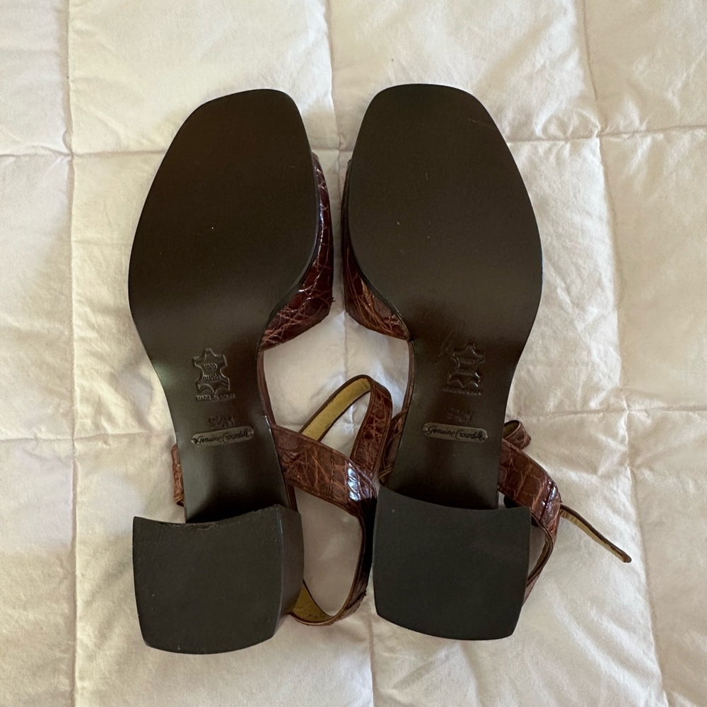 NWOT Giorgio’s of Palm Beach Genuine Crocodile Heels - Picture 6 of 13